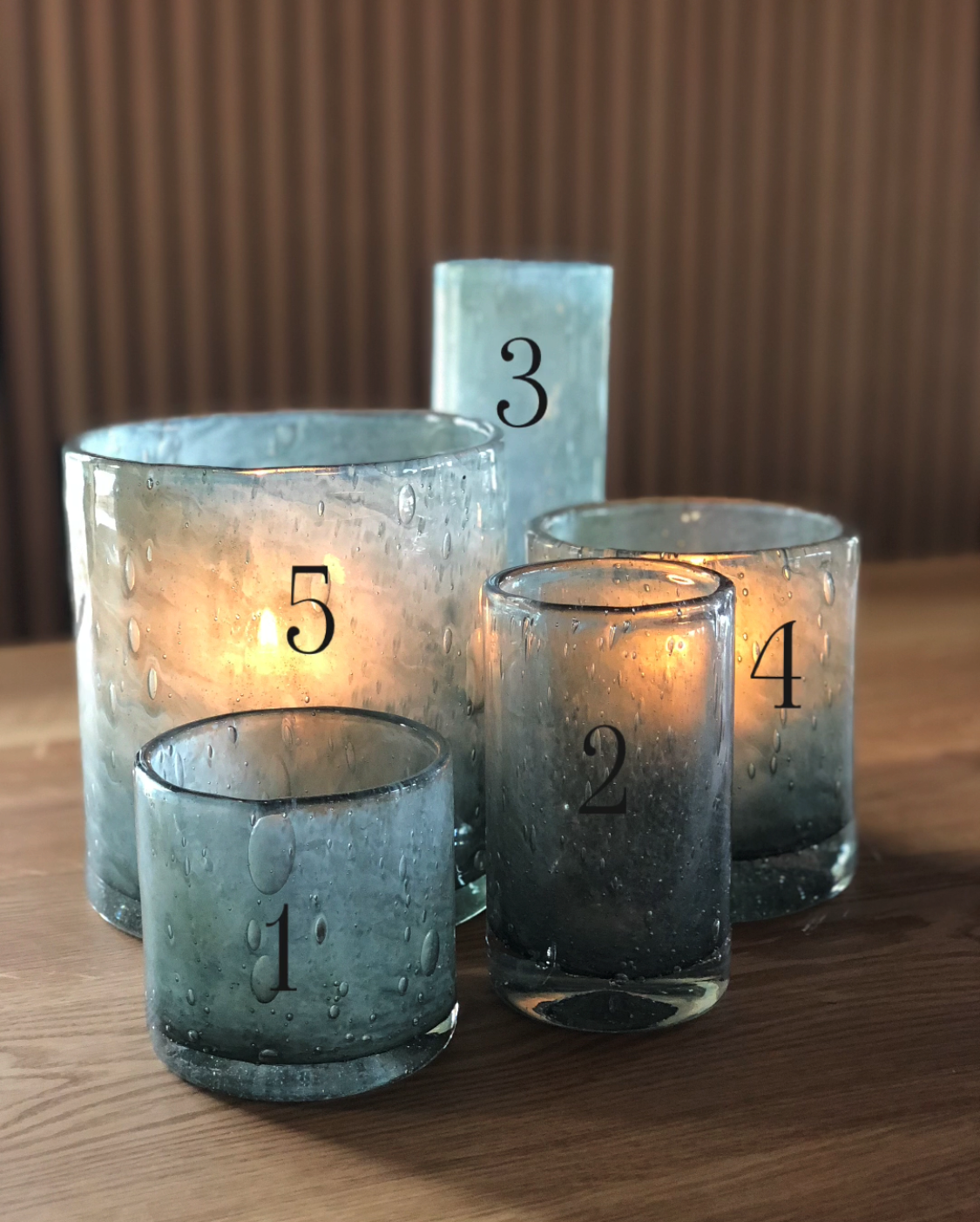 Thick votive cylinder- old green
